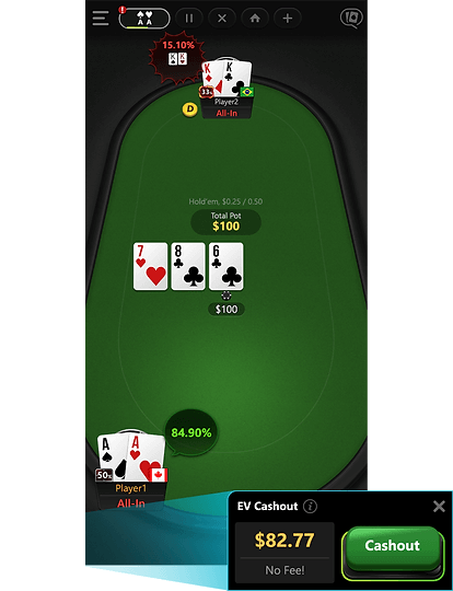 EVPoker APP安装完成后的手机客户端界面